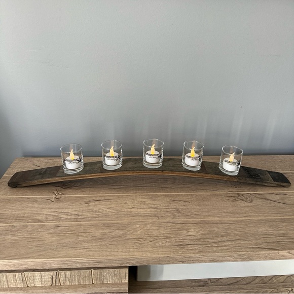 GARRISON BROTHERS Collectible Whiskey Barrel Shot Glass Candle table centerpiece - Picture 4 of 10